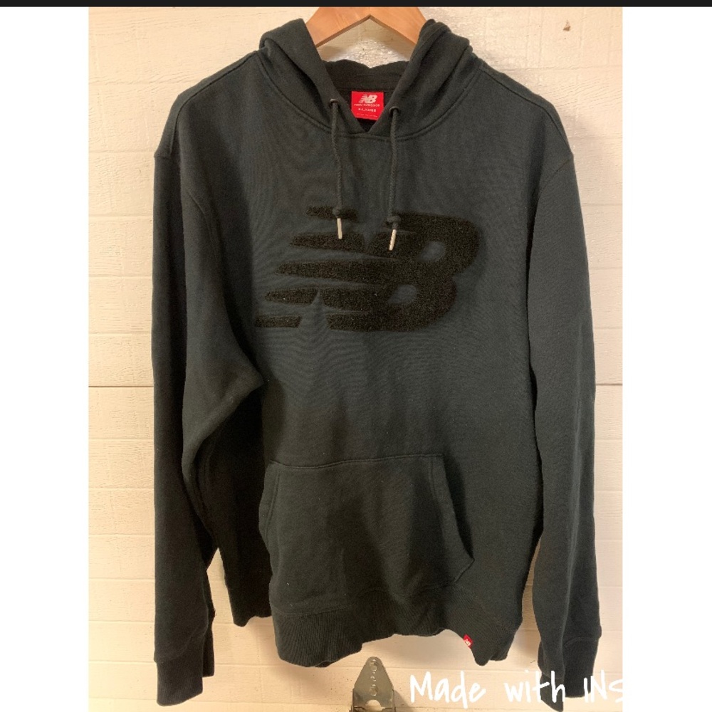 New Balance Mens Hoodie Sweatshirt XL Black